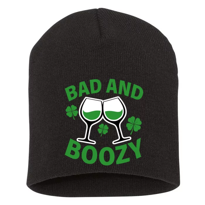 St Patrick's Day Bad and Boozy Short Acrylic Beanie