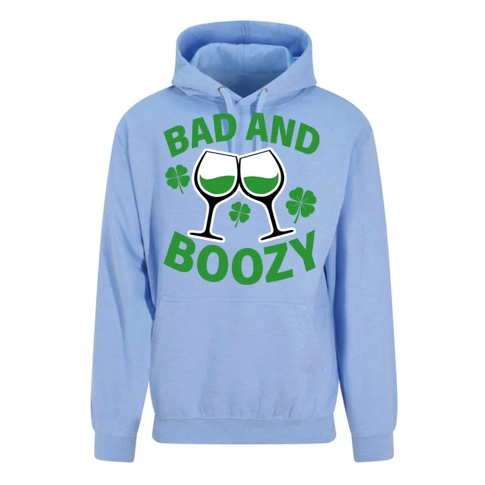 St Patrick's Day Bad and Boozy Unisex Surf Hoodie