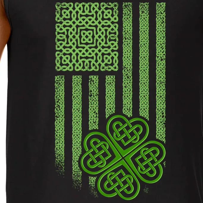 St Patrick's Day Celtic Shamrock US American Flag Comfort Colors® Tank Top