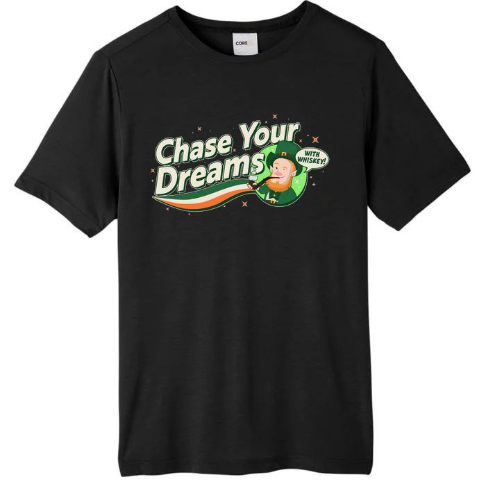 St Patrick's Day Chase Your Dreams With Whiskey ChromaSoft Performance T-Shirt