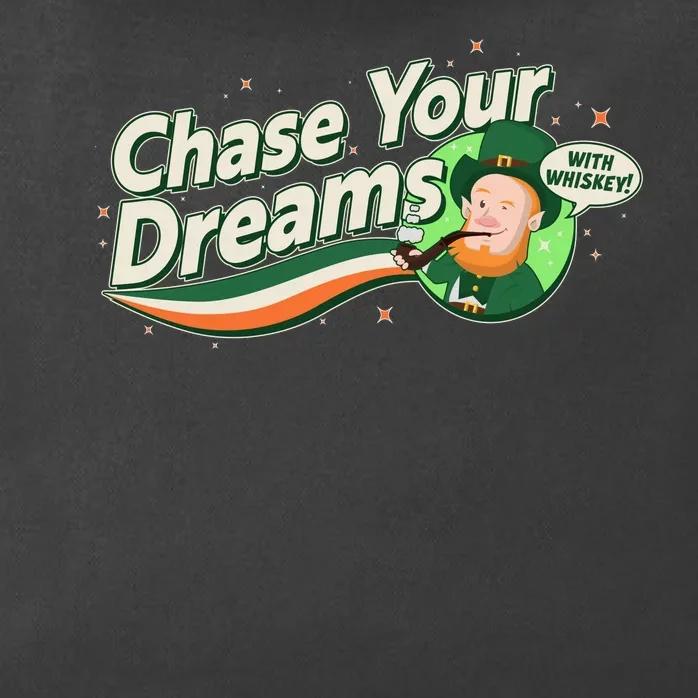 St Patrick's Day Chase Your Dreams With Whiskey Zip Tote Bag