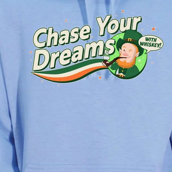 St Patrick's Day Chase Your Dreams With Whiskey Unisex Surf Hoodie