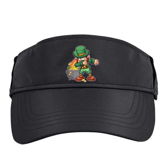 St Patricks Day Dabbing Leprechaun Pot Of Gold Adult Drive Performance Visor