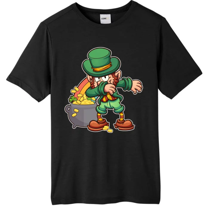 St Patricks Day Dabbing Leprechaun Pot Of Gold ChromaSoft Performance T-Shirt