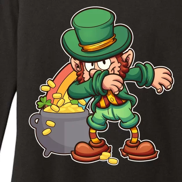 St Patricks Day Dabbing Leprechaun Pot Of Gold Womens CVC Long Sleeve Shirt