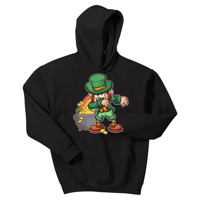 St Patricks Day Dabbing Leprechaun Pot Of Gold Kids Hoodie