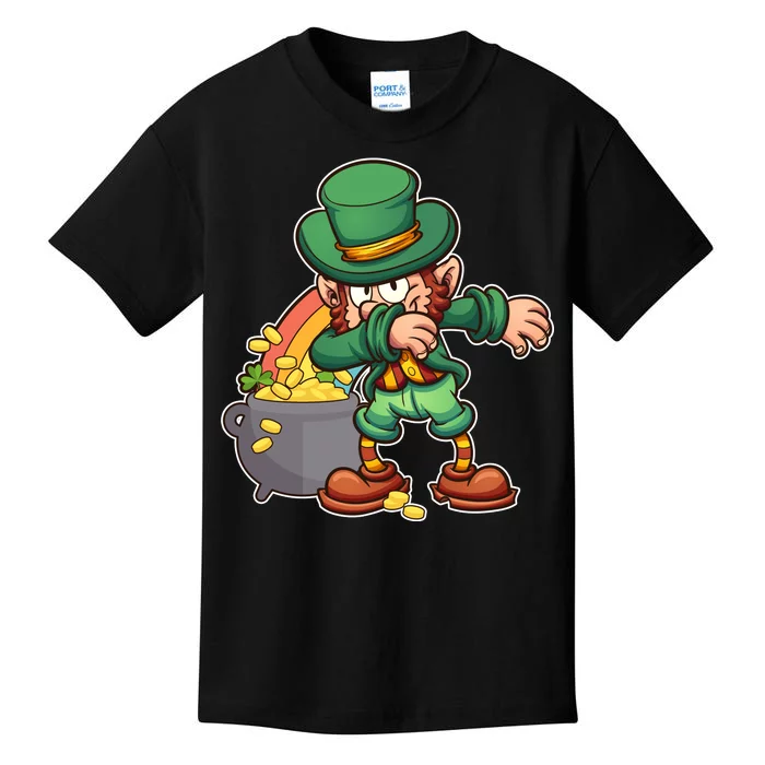 St Patricks Day Dabbing Leprechaun Pot Of Gold Kids T-Shirt