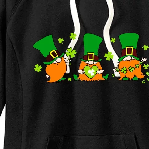 St Patrick's Day Gnome Women's Fleece Hoodie