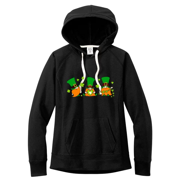 St Patrick's Day Gnome Women's Fleece Hoodie