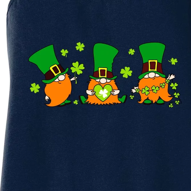 St Patrick's Day Gnome Women's Racerback Tank