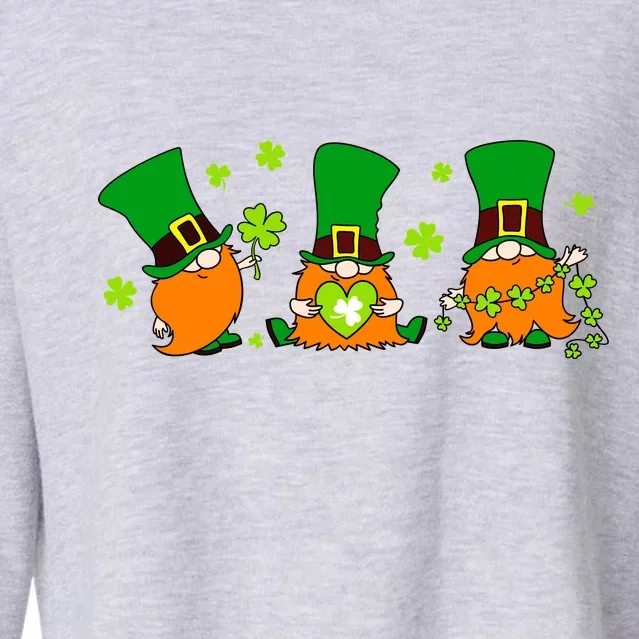 St Patrick's Day Gnome Cropped Pullover Crew