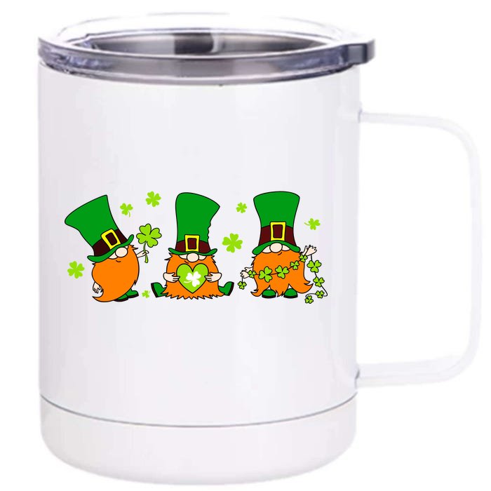 St Patrick's Day Gnome Front & Back 12oz Stainless Steel Tumbler Cup