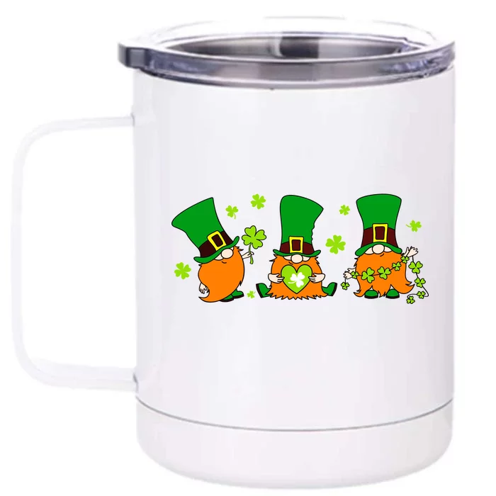 St Patrick's Day Gnome Front & Back 12oz Stainless Steel Tumbler Cup