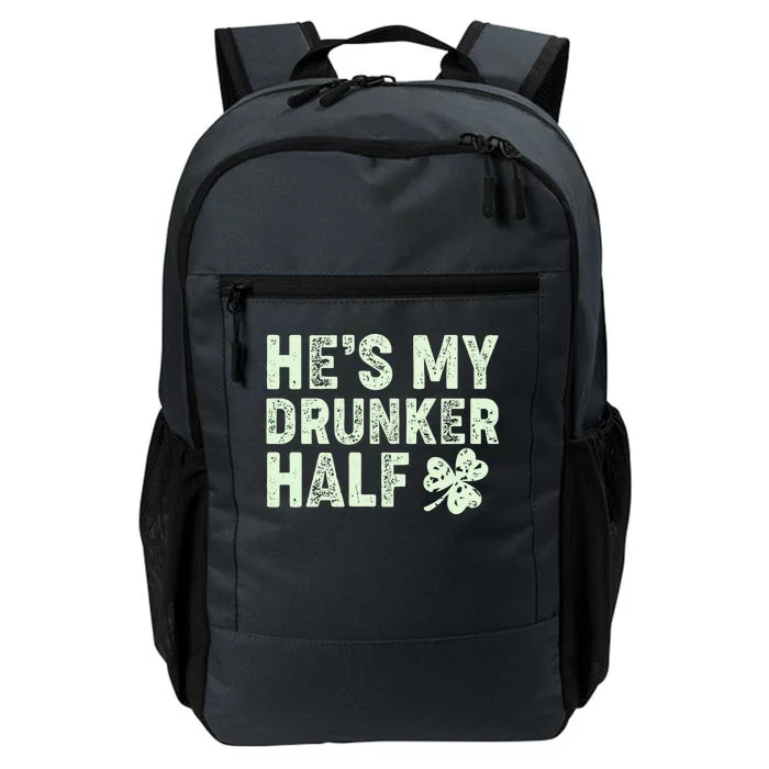 St Patrick's Day He's My Drunker Half Matching Couple's Daily Commute Backpack