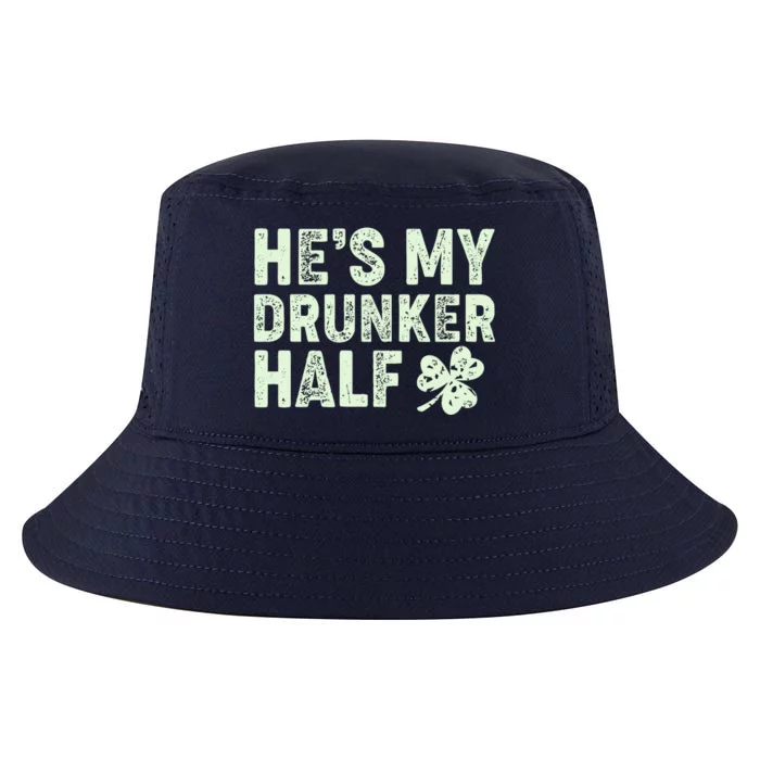 St Patrick's Day He's My Drunker Half Matching Couple's Cool Comfort Performance Bucket Hat