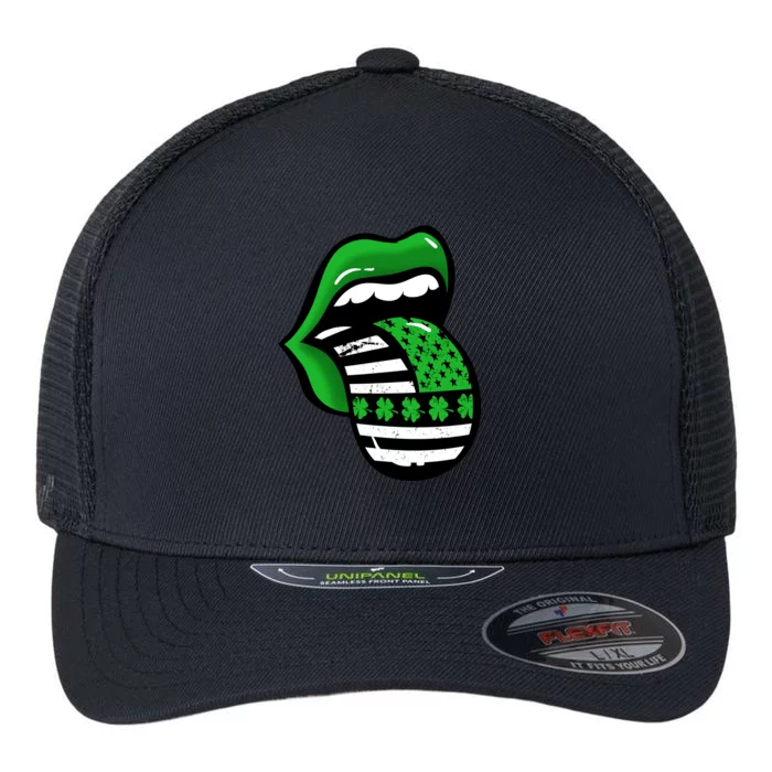 St Patricks Day Irish American Shamrock Flag Paddy Flexfit Unipanel Trucker Cap