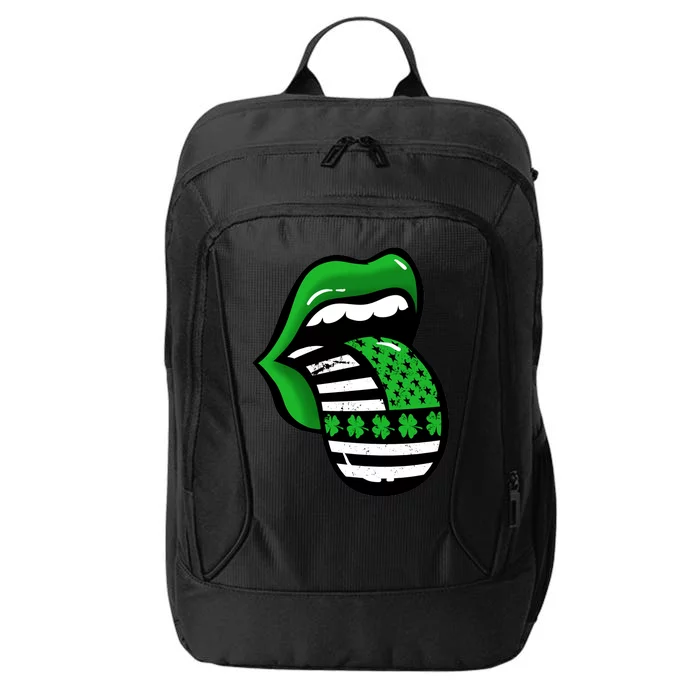 St Patricks Day Irish American Shamrock Flag Paddy City Backpack