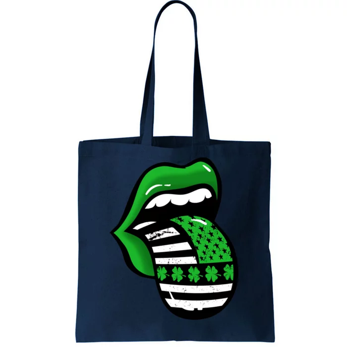 St Patricks Day Irish American Shamrock Flag Paddy Tote Bag