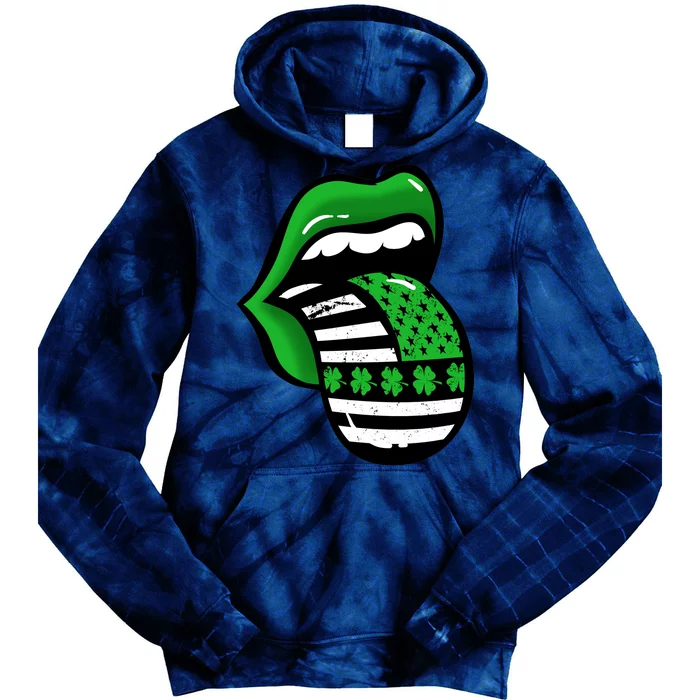 St Patricks Day Irish American Shamrock Flag Paddy Tie Dye Hoodie