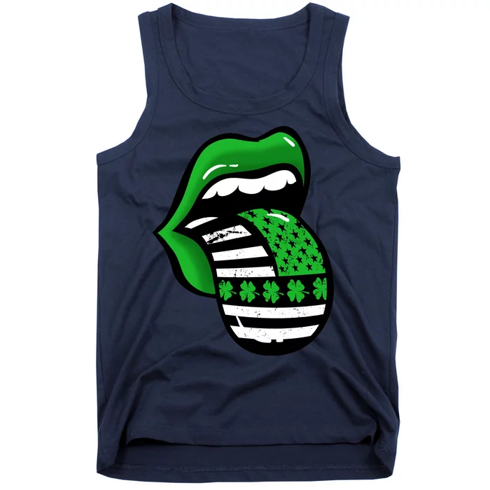 St Patricks Day Irish American Shamrock Flag Paddy Tank Top