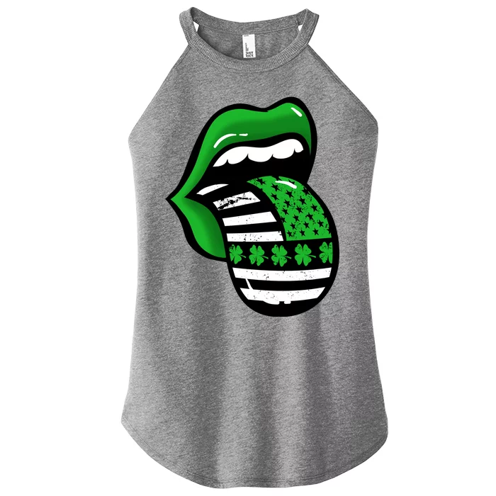 St Patricks Day Irish American Shamrock Flag Paddy Women’s Perfect Tri Rocker Tank