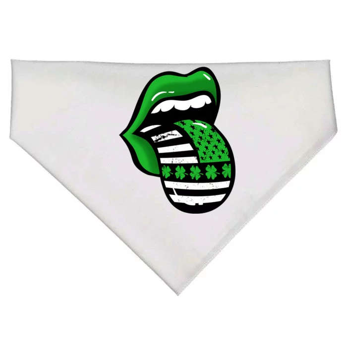 St Patricks Day Irish American Shamrock Flag Paddy USA-Made Doggie Bandana