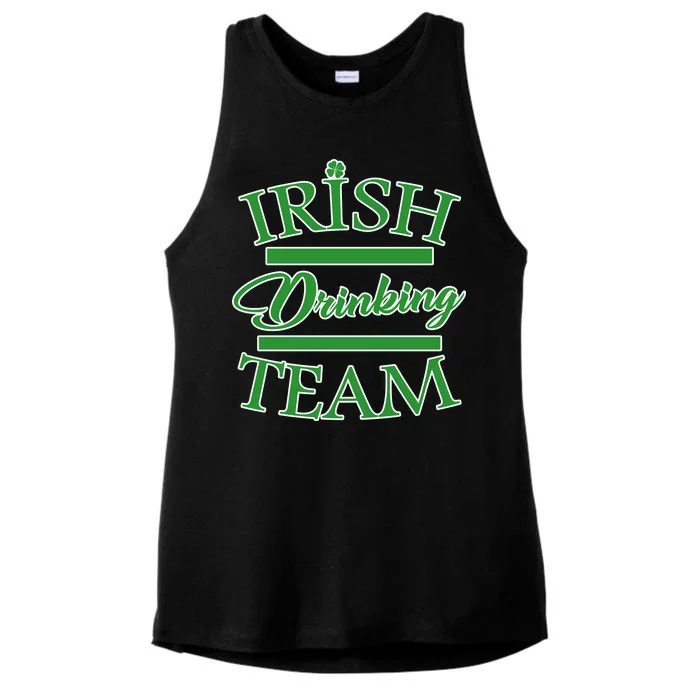 St Patrick's Day Irish Drinking Team Ladies Tri-Blend Wicking Tank