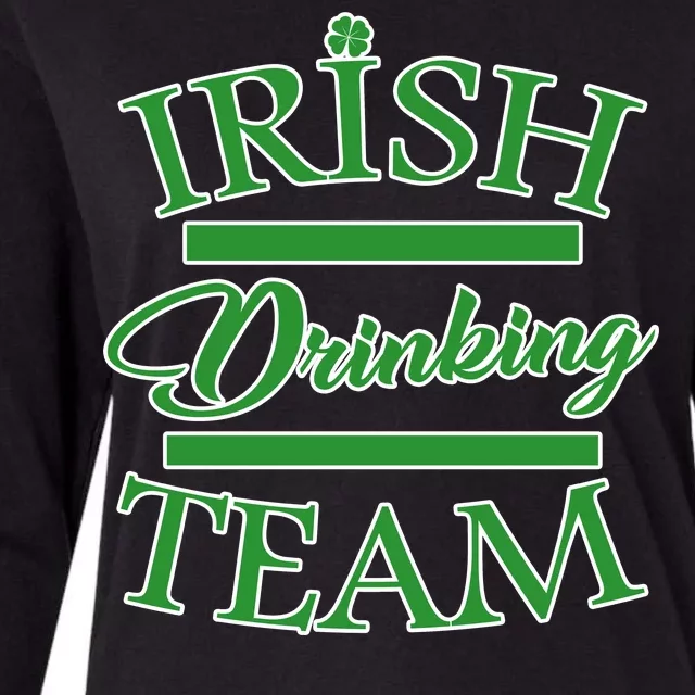 St Patrick's Day Irish Drinking Team Womens Cotton Relaxed Long Sleeve T-Shirt