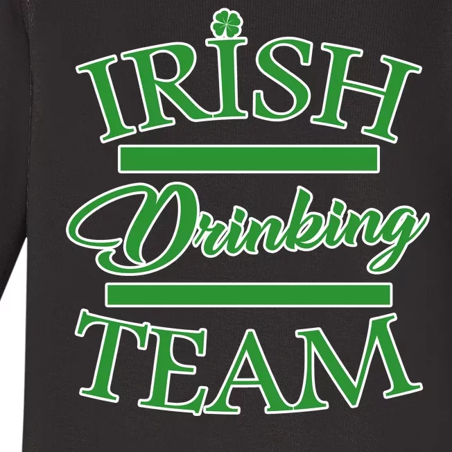 St Patrick's Day Irish Drinking Team Baby Long Sleeve Bodysuit