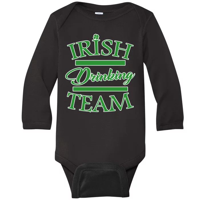 St Patrick's Day Irish Drinking Team Baby Long Sleeve Bodysuit