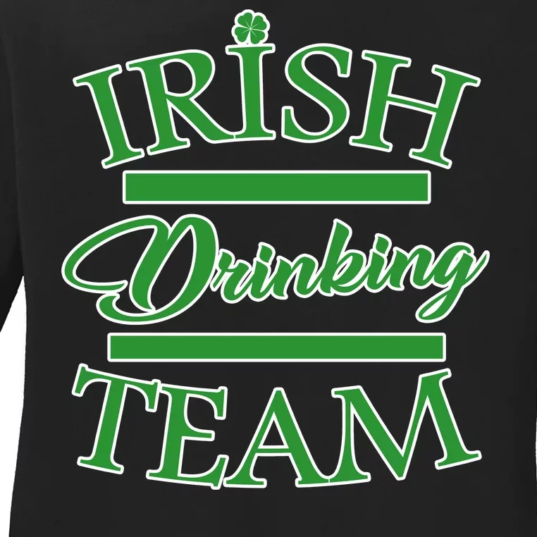 St Patrick's Day Irish Drinking Team Ladies Long Sleeve Shirt