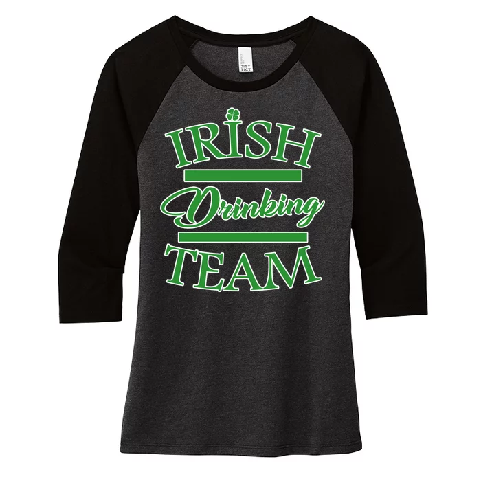 St Patrick's Day Irish Drinking Team Women's Tri-Blend 3/4-Sleeve Raglan Shirt