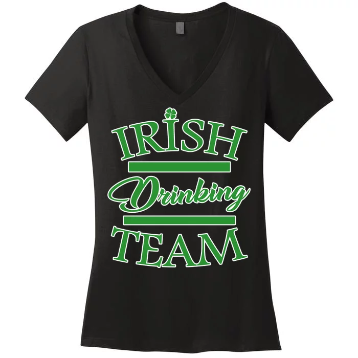 St Patrick's Day Irish Drinking Team Women's V-Neck T-Shirt