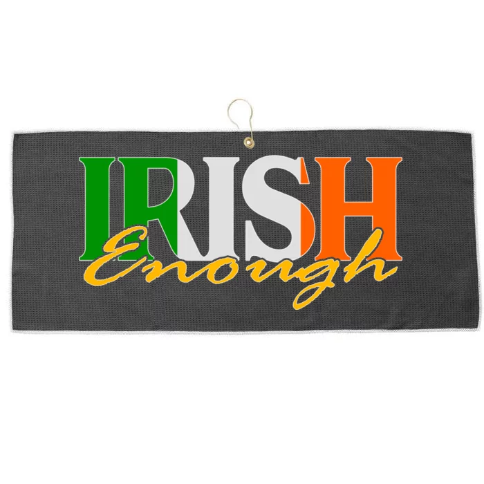 St Patricks Day Irish Enough Large Microfiber Waffle Golf Towel