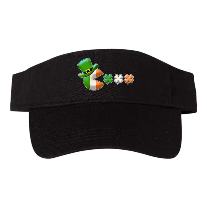 St Patrick's Day Irish Flag Pac Man Shamrocks Valucap Bio-Washed Visor