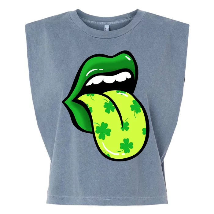 St Patricks Day Irish Lips Garment-Dyed Women's Muscle Tee