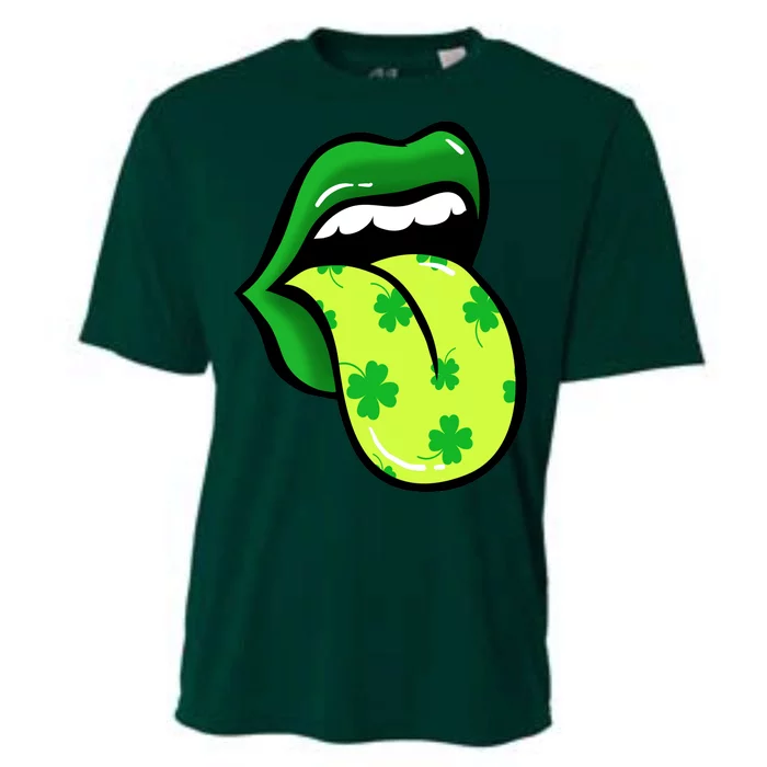 St Patricks Day Irish Lips Cooling Performance Crew T-Shirt