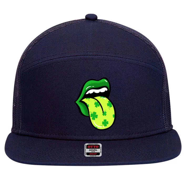 St Patricks Day Irish Lips 7 Panel Mesh Trucker Snapback Hat