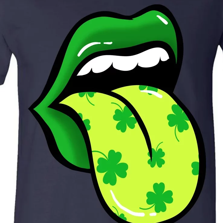 St Patricks Day Irish Lips V-Neck T-Shirt