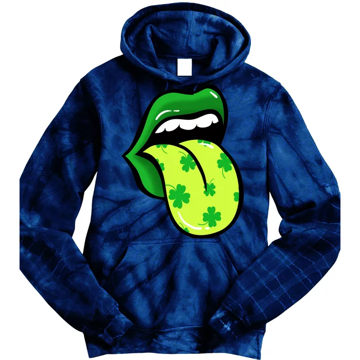 St Patricks Day Irish Lips Tie Dye Hoodie