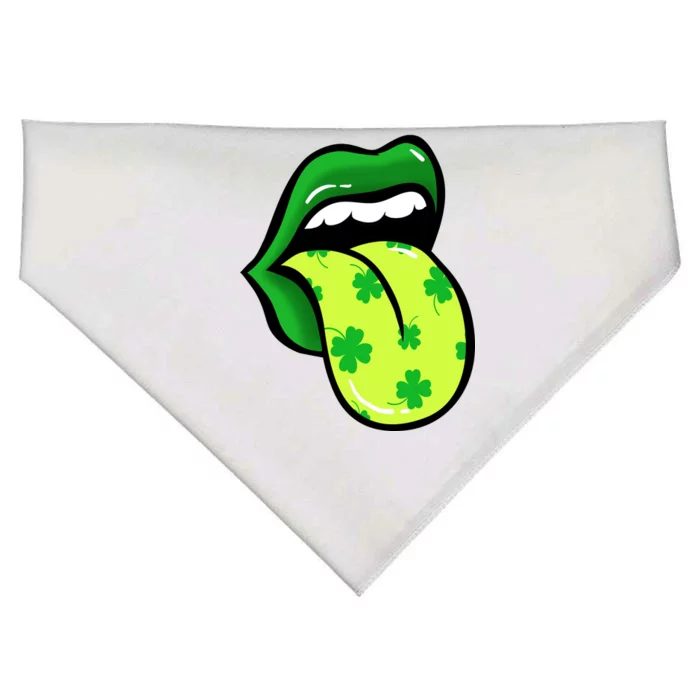 St Patricks Day Irish Lips USA-Made Doggie Bandana