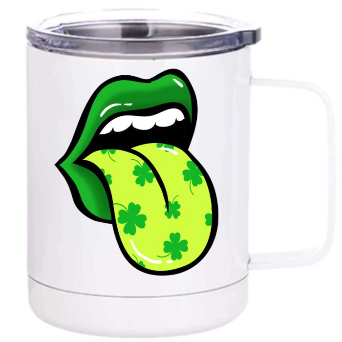 St Patricks Day Irish Lips Front & Back 12oz Stainless Steel Tumbler Cup