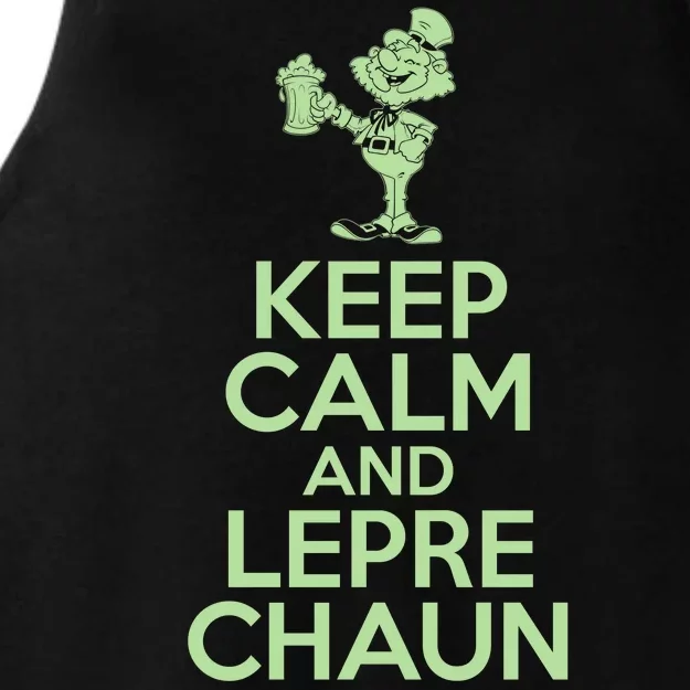 St Patrick's Day Keep Calm And Lepre Chaun Ladies Tri-Blend Wicking Tank