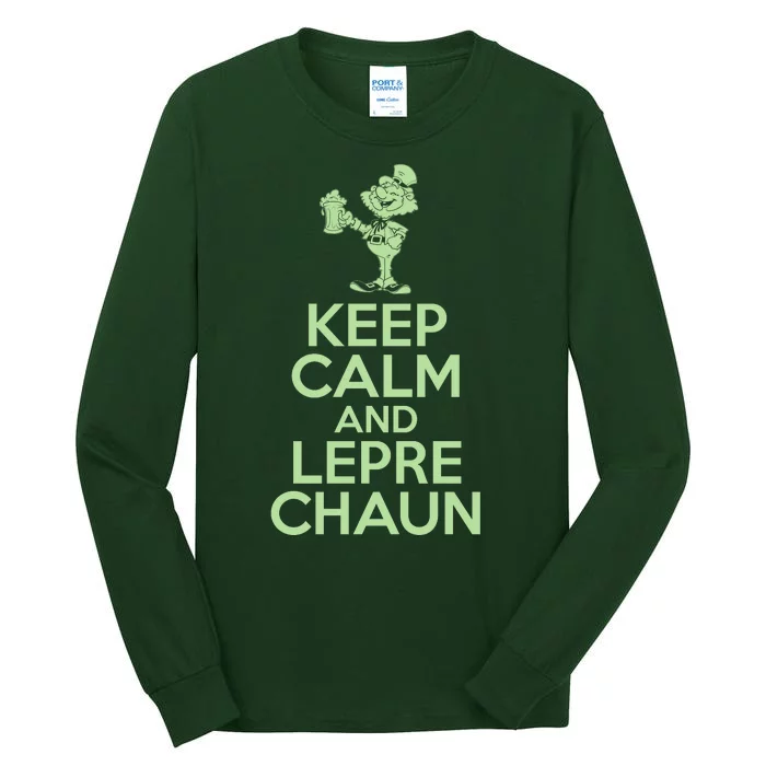 St Patrick's Day Keep Calm And Lepre Chaun Tall Long Sleeve T-Shirt