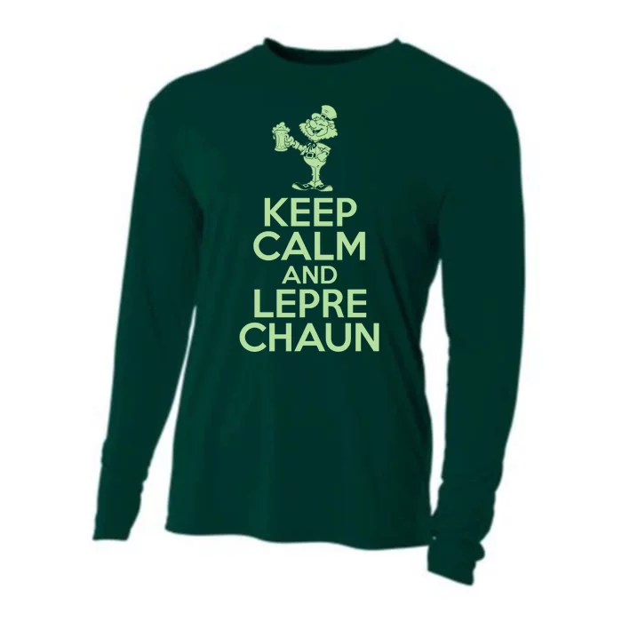 St Patrick's Day Keep Calm And Lepre Chaun Cooling Performance Long Sleeve Crew