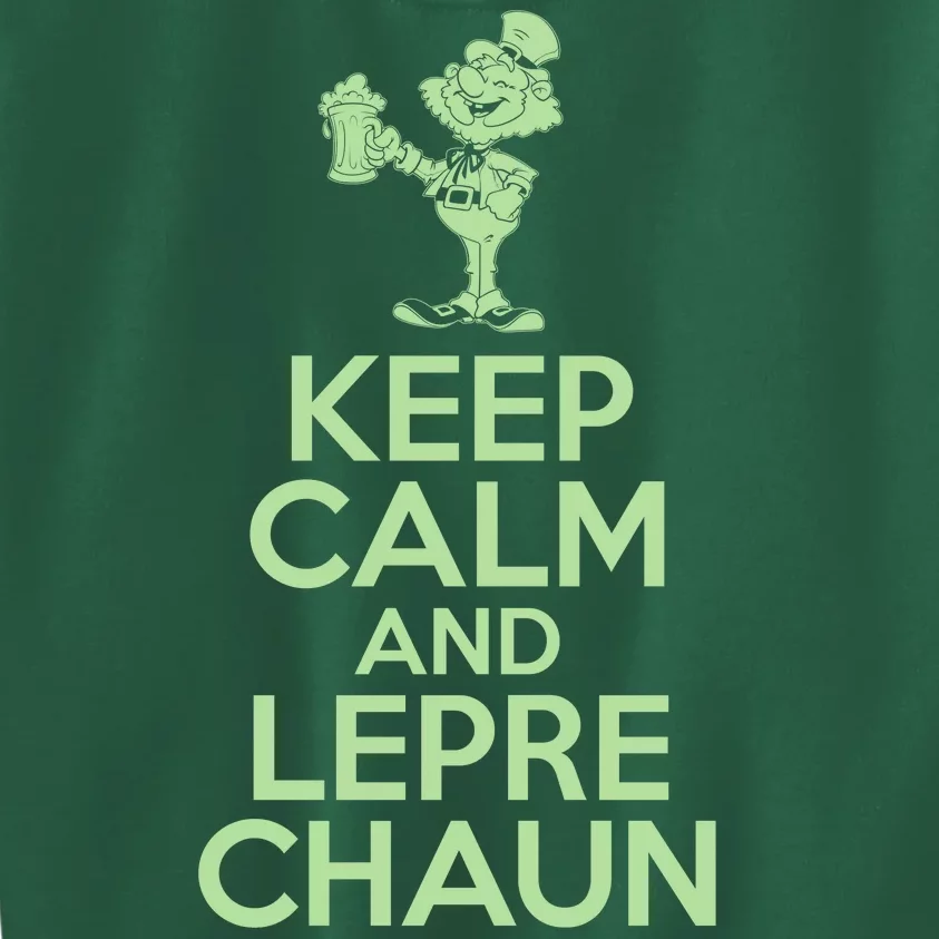 St Patrick's Day Keep Calm And Lepre Chaun Kids Sweatshirt