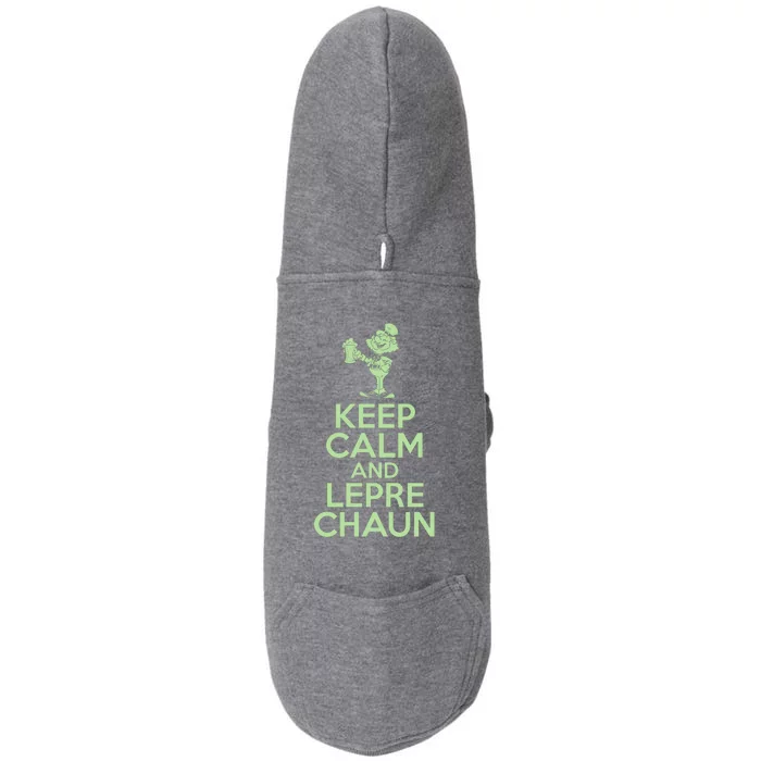 St Patrick's Day Keep Calm And Lepre Chaun Doggie 3-End Fleece Hoodie