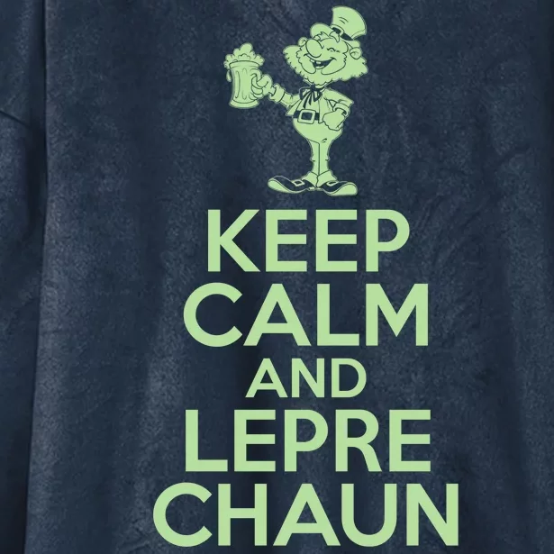 St Patrick's Day Keep Calm And Lepre Chaun Hooded Wearable Blanket