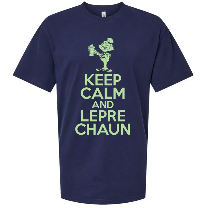 St Patrick's Day Keep Calm And Lepre Chaun Sueded Cloud Jersey T-Shirt