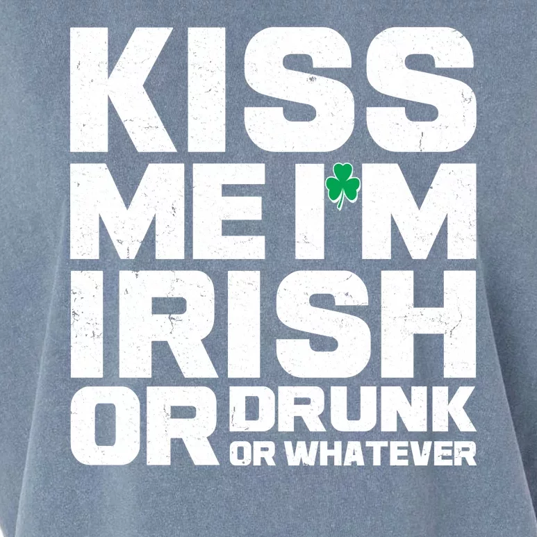 St Patrick's Day Kiss Me I'm Irish Or Drunk Or Whatever Garment-Dyed Women's Muscle Tee